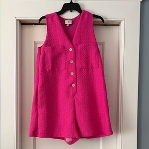 Tuckernuck Hot Pink Sleeveless Romper